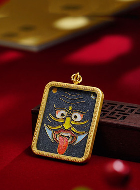 擦擦唐卡西藏掐丝矿物五爷唐卡吊