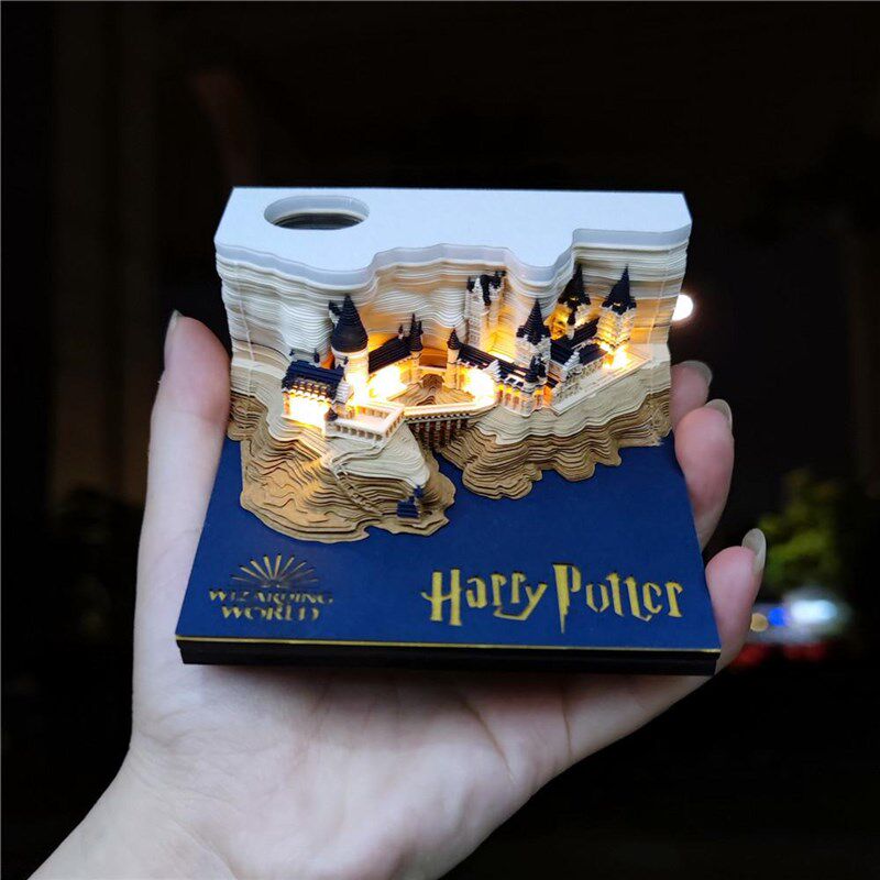 纸雕立体便签哈利便利创意波特贴3d城堡霍格沃茨纸周W边礼物艺术
