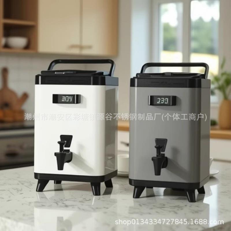 304方形奶茶桶桶装不锈钢保温桶商用店专用大容量茶水桶冷热