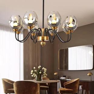 北欧餐厅灯个性工业风创意玻璃灯具后现代客厅分子灯客厅led吊灯