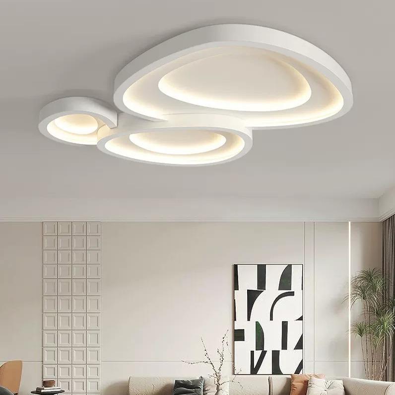 客厅灯北欧白色创意鹅卵石卧室吸顶灯现代简约网红大气家用大厅灯