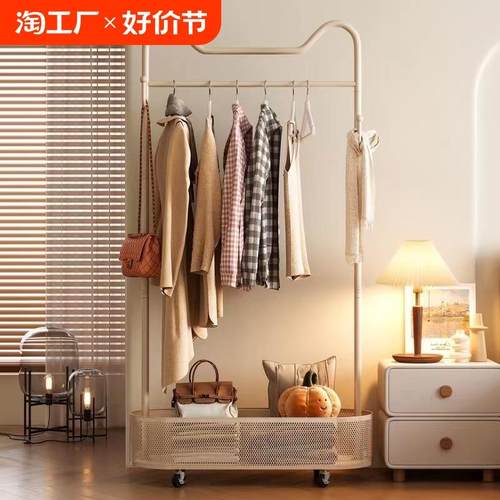 cs衣架落地卧室挂衣架可移动家用室内轻奢晾衣架简易衣帽架衣柜帽