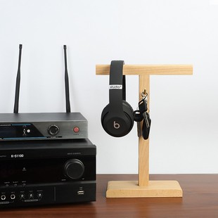 实木耳机支架收纳创意展示电脑工作台桌面头戴式耳麦挂架立式托架