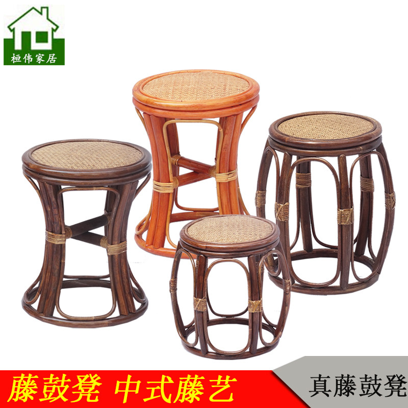 藤编鼓凳圆凳小坐墩酒店换鞋凳矮凳小藤椅全藤鼓墩藤凳子茶楼凳子,住宅家具,矮凳,淘宝优惠券,粉丝福利购,淘宝优惠卷