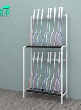 羽毛球拍二层放置架子羽毛球馆拉线专用陈列架