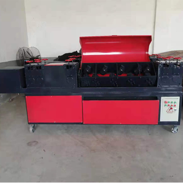 钢管调直喷漆除锈机 脚手架双曲线全自动钢管除锈刷漆调直一体机