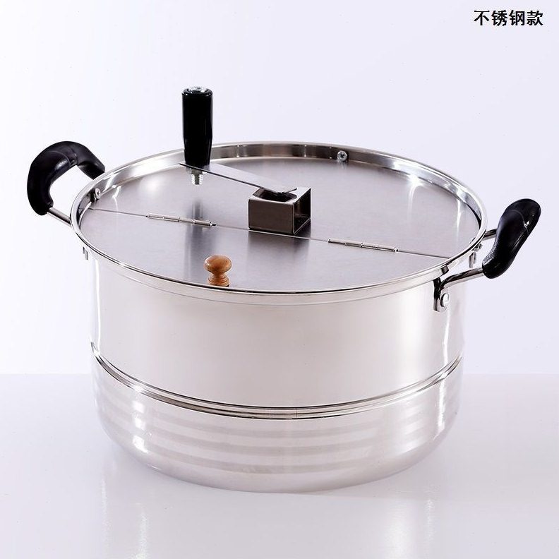 商用/家用爆米花机新款锅手摇式爆米花机器摆摊不锈钢爆米直销