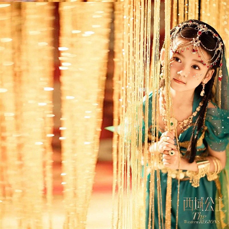 汉服女童茉莉公主西域公主服装楼兰异域民族舞蹈服装神灯演出服饰