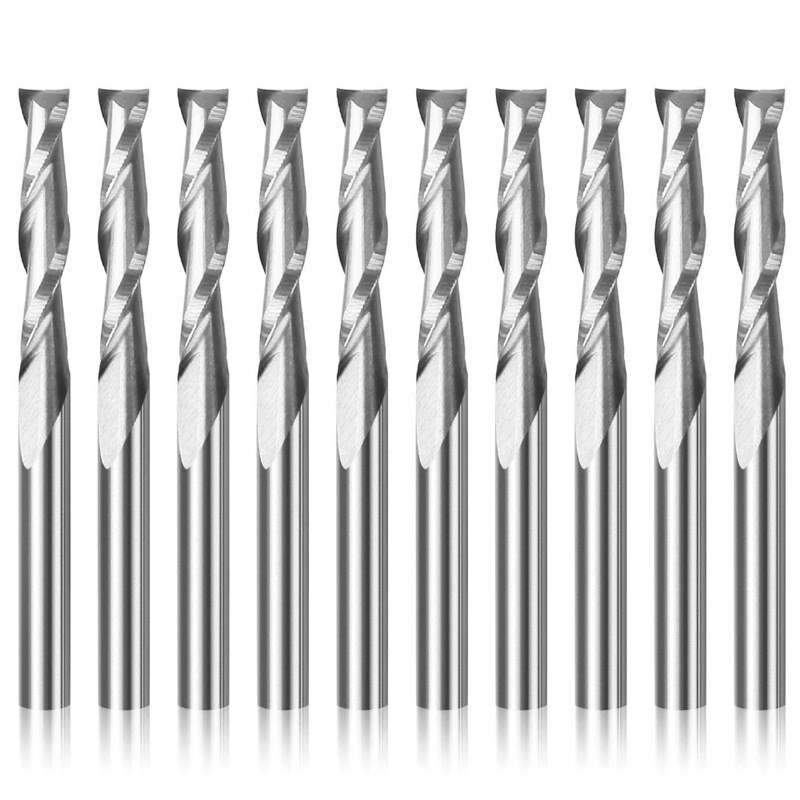 3.175mm双刃铣刀 电脑雕刻刀具 雕刻机刀具 硬质合金螺旋铣刀