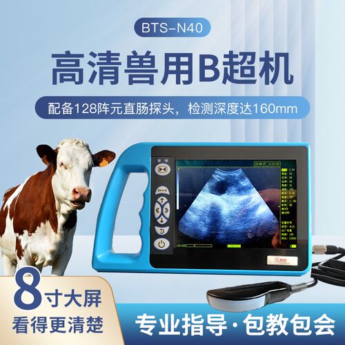 倍特双牛用B超猪马羊犬通用8寸大屏128阵元清晰会身防水包教包会