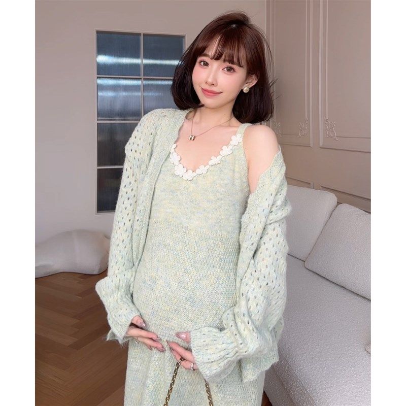 【淡香茶歇】娜娜的孕期穿搭秋冬洋气时髦孕妇连衣裙开衫孕妇套装,孕妇装/孕产妇用品/营养,套装,淘宝优惠券,粉丝福利购,淘宝优惠卷