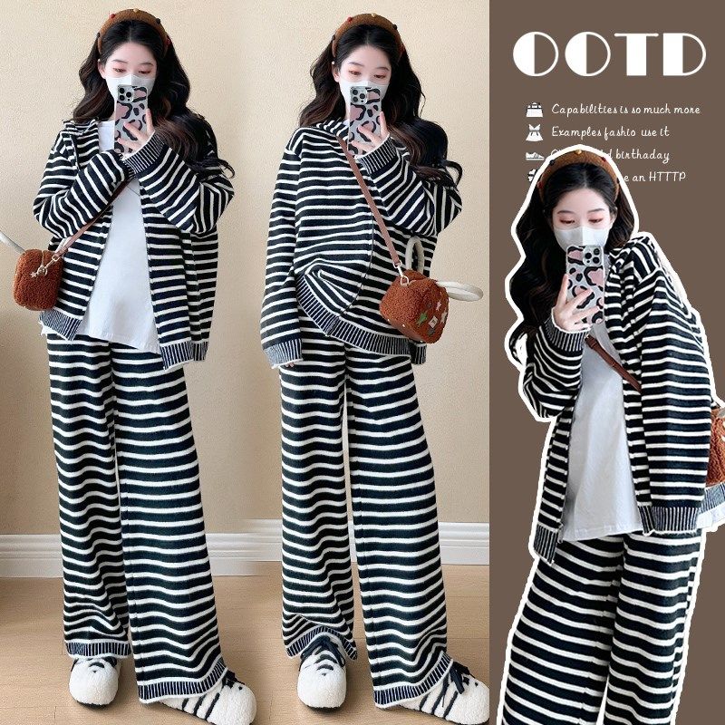 孕妇装秋冬款2024新款外套裤子洋气时髦休闲早秋款长袖秋季两件套,孕妇装/孕产妇用品/营养,套装,淘宝优惠券,粉丝福利购,淘宝优惠卷