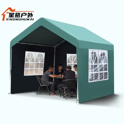 夜市帐篷围布摆摊用四脚篷透明雨棚布户外遮阳棚大伞防雨专用棚子