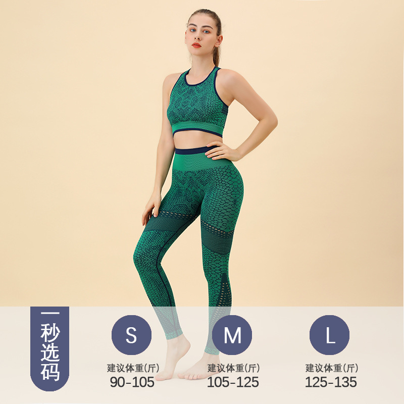 新款运动套装女镂空修身瑜伽服