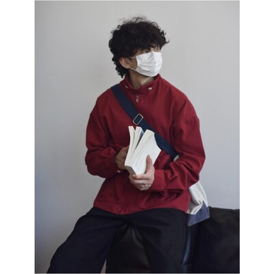 X1617 秋季新款日系潮流宽松百搭小众工装夹克立领外套冲锋衣男装