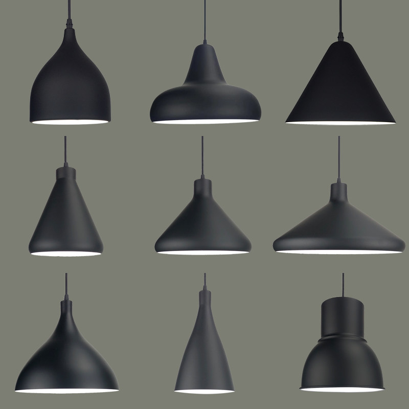 简约现代复古工业风餐厅黑色咖啡厅吧台酒吧工程灯具个性单头吊灯,家装灯饰光源,客厅吊灯,淘宝优惠券,粉丝福利购,淘宝优惠卷