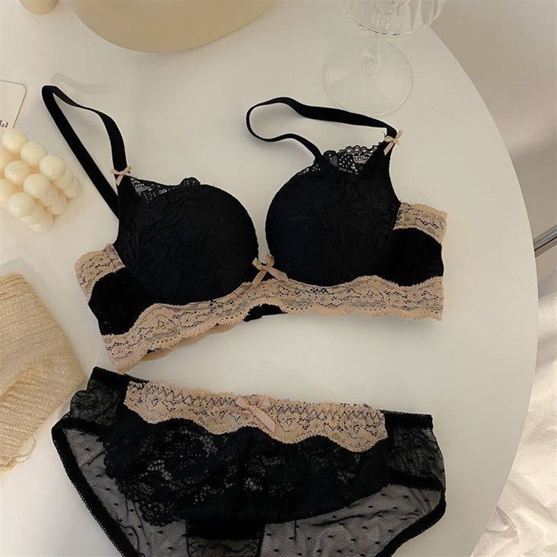 木偶私物内衣馆法式小胸聚拢内衣无钢圈调整型收副乳蕾丝文胸套装,女士内衣/男士内衣/家居服,文胸,淘宝优惠券,粉丝福利购,淘宝优惠卷