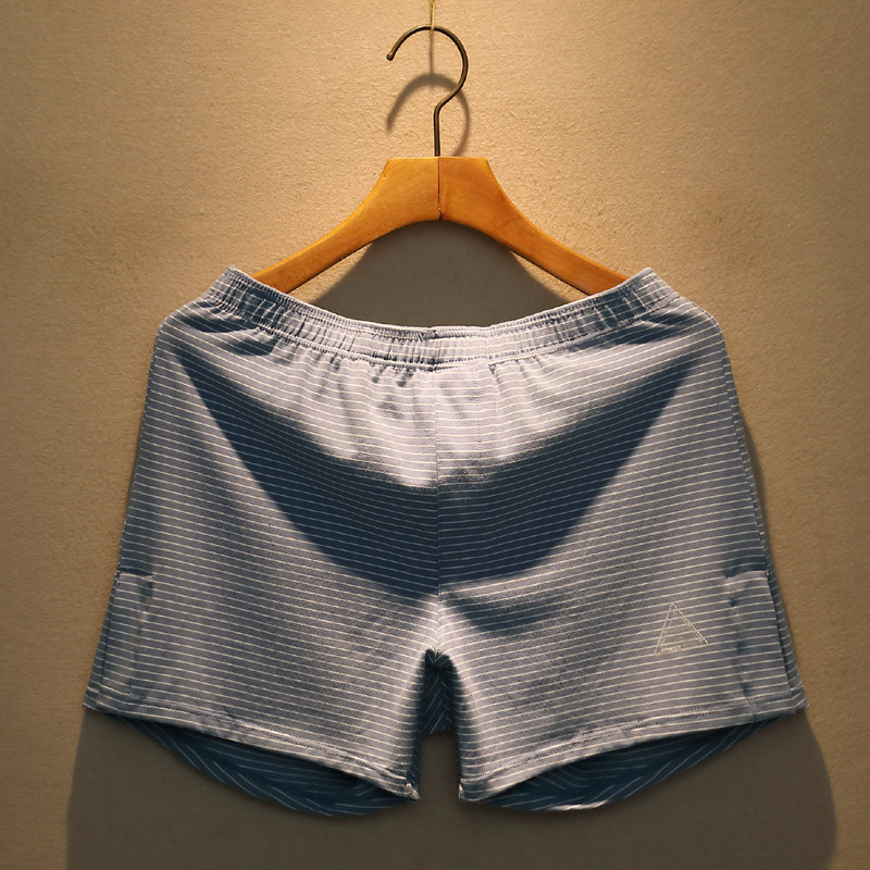 2条男士阿罗裤纯棉条纹内裤平角裤夏季薄款宽松居家短裤睡裤裤衩,女士内衣/男士内衣/家居服,男阿罗裤,淘宝优惠券,粉丝福利购,淘宝优惠卷