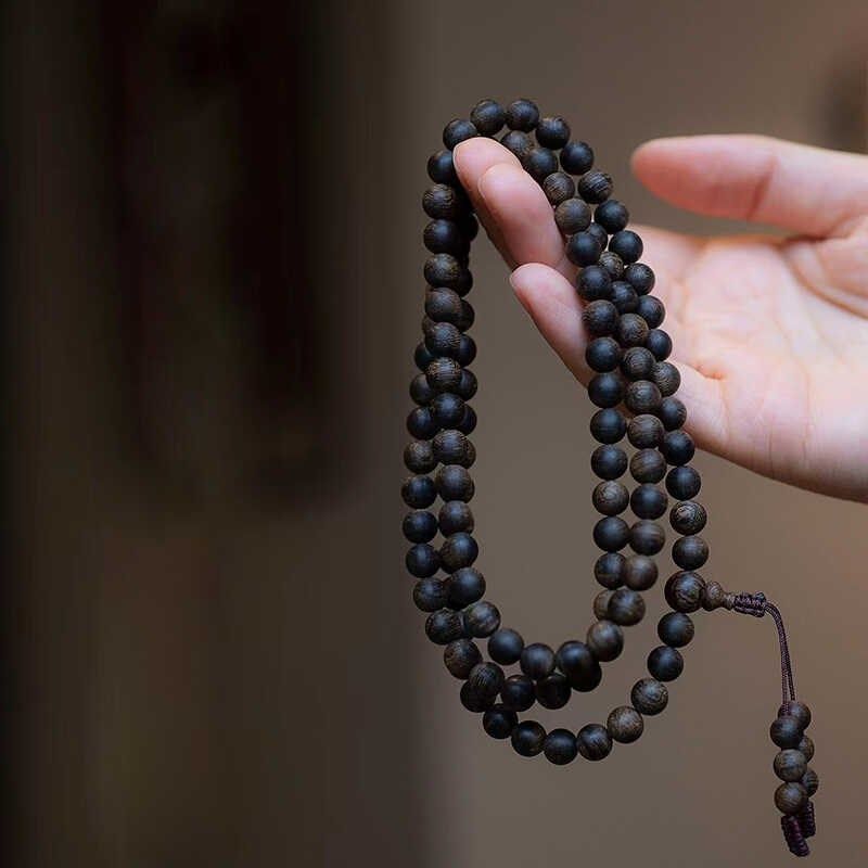 天然奇楠芽庄老料沉香佛珠手串甘凉乳香多圈情侣款手链念珠项链女,饰品/流行首饰/时尚饰品新,沉香,淘宝优惠券,粉丝福利购,淘宝优惠卷