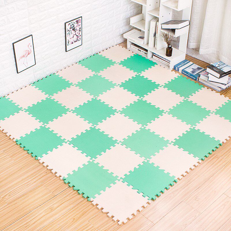 家用拼接泡沫地垫客厅卧室防摔防潮纯色泡沫垫床边垫子宝宝爬行垫