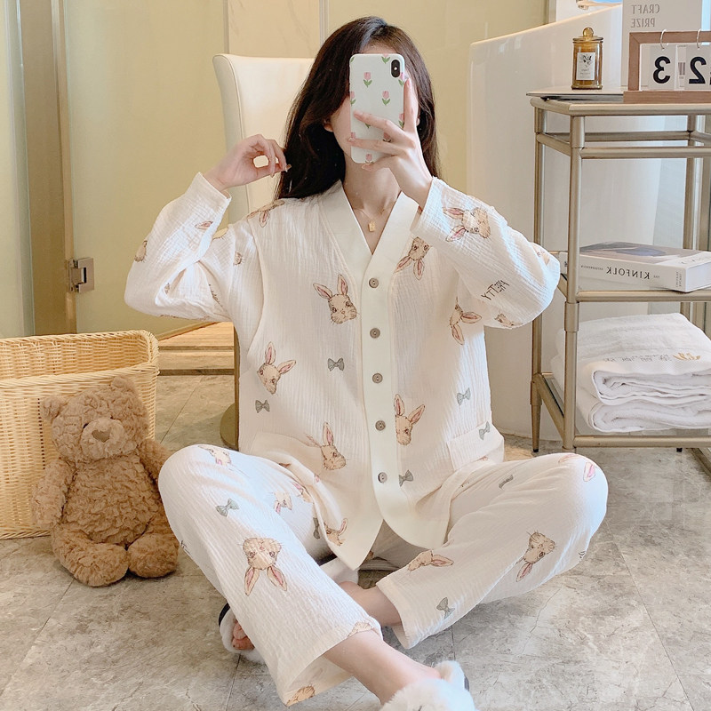 月子服夏季薄款大码棉麻孕妇睡衣产后哺乳6月份纱布无领长袖200斤,孕妇装/孕产妇用品/营养,家居服套装,淘宝优惠券,粉丝福利购,淘宝优惠卷