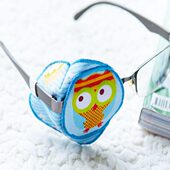 猫头鹰弱视眼罩单眼矫正儿童全遮盖遮眼卡通 手工纯棉轻薄立体