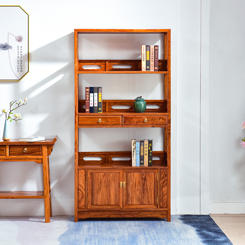 红木家具花梨木书柜书架组合w实木储物架刺猬紫檀新中式书橱展示