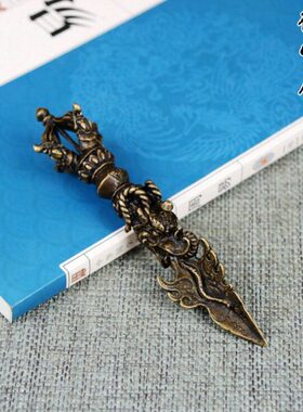 铜法器 纯铜 法器大全 金钢杵配饰 降魔杵 五股金钢厥 实心摆件