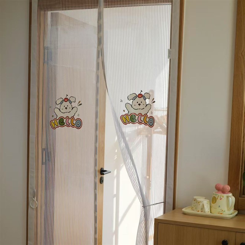 门帘2025新款高档防蚊厨房隔断帘门帘遮挡卧O室房间卫生间家用磁