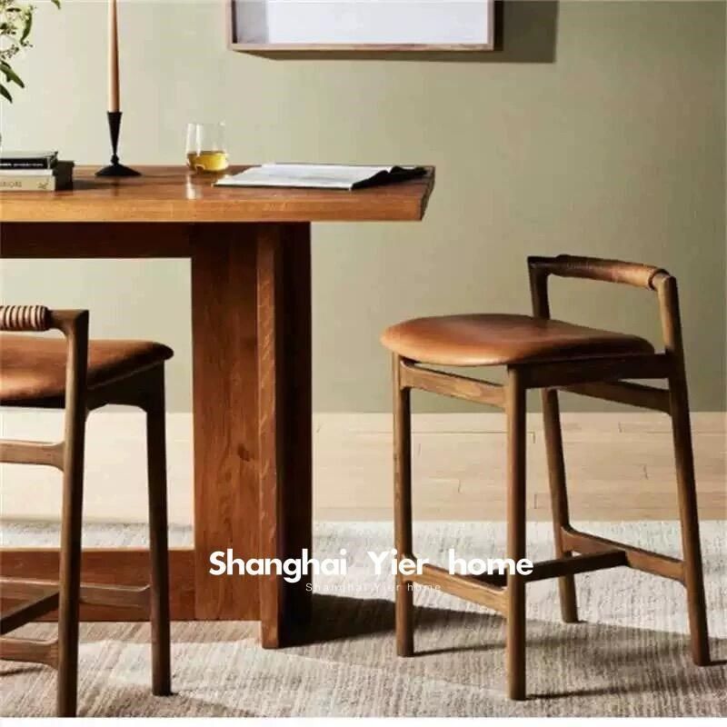 北欧复古实木吧台椅子家用酒吧椅极简吧凳咖啡厅酒店岛台高脚凳子,住宅家具,家用高脚椅,淘宝优惠券,粉丝福利购,淘宝优惠卷