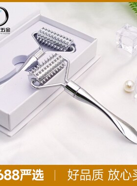 微针滚轮按摩仪器金属家用脸部美容护肤工具面霜挖取导入面部滚针
