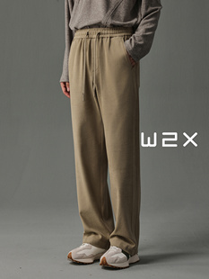 子卫裤 w2x春秋款 青年高级感长裤 男百搭宽松运动裤 潮 松紧腰休闲裤