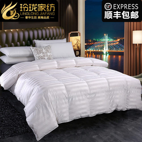 冰岛鹅绒被95鹅绒被芯加厚羽绒被高档床上用品全棉秋冬保暖双人被