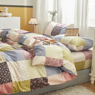 全棉美式 小清新碎花被套单件100纯棉复古田园风200x230单双人被罩