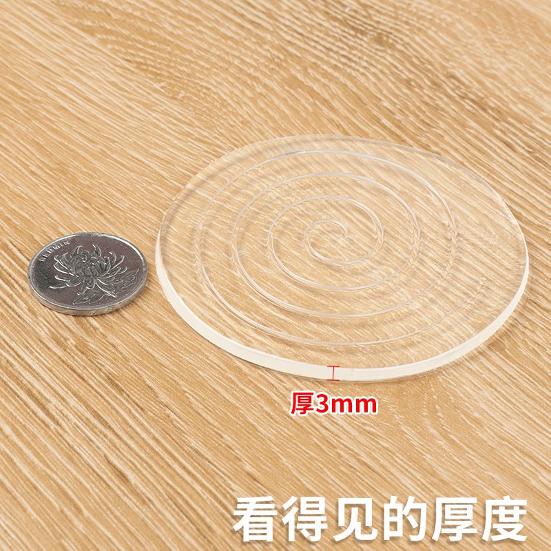硅胶防滑垫茶几桌面钢化玻璃垫吸盘垫片防移位台面透明防滑固定垫图片