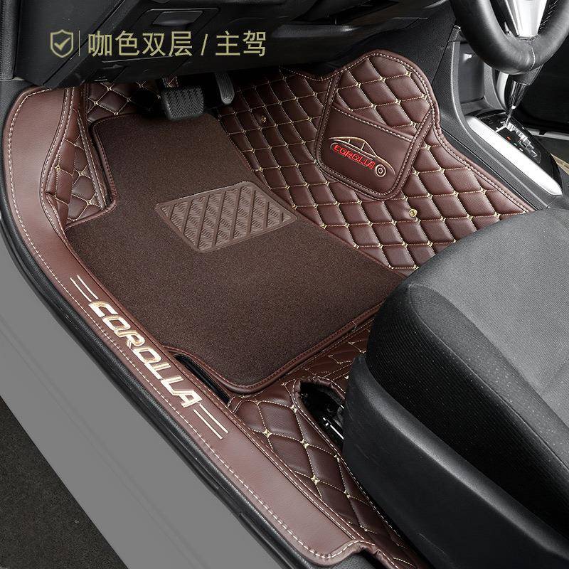 适合于新卡罗拉雷凌凯美瑞单双擎全包围专用双层脚垫专车专用脚垫