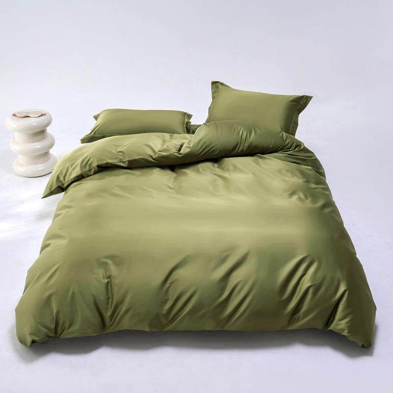 100支贡缎长绒棉轻奢床包三四件套裸睡床笠纯棉被套床单