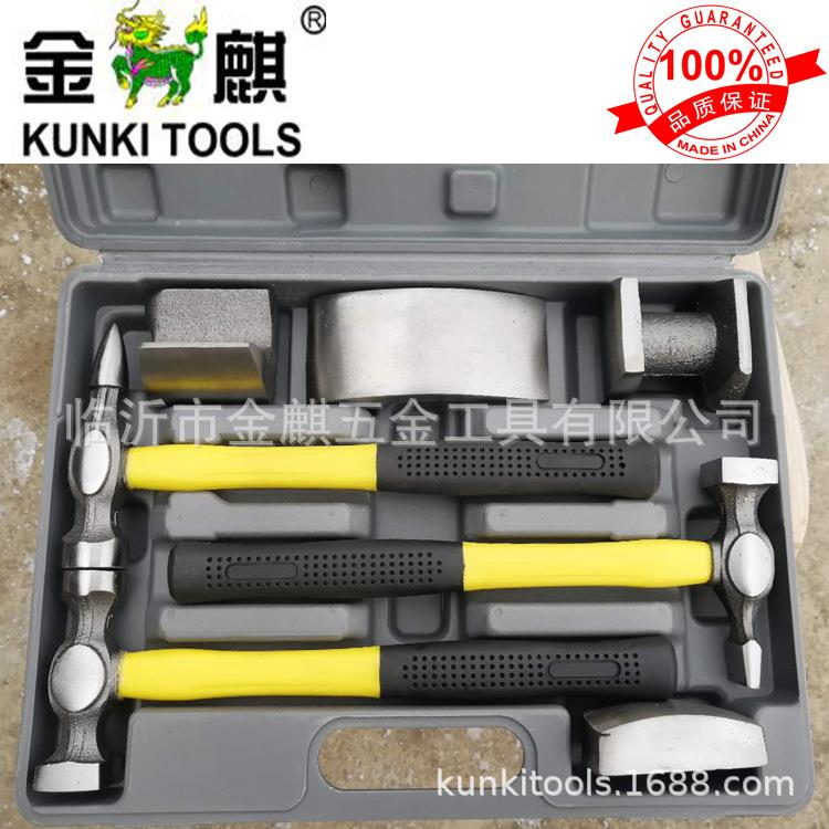 供应七件套黄黑包塑柄仿锻汽车修理钣金工具K7PCS014