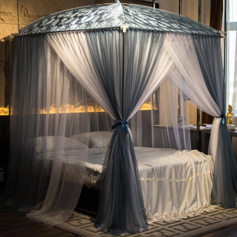 落地式蚊帐夏天家用1.5米公主风宫廷支架固定加密加厚2021年新款