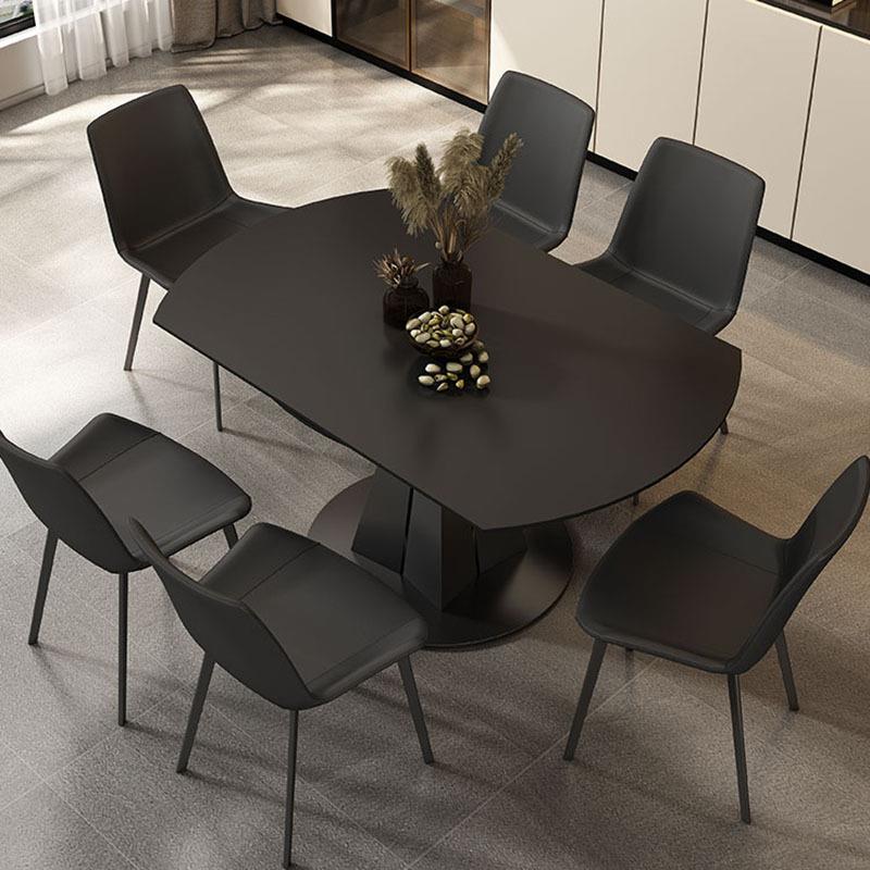 意式进口岩板餐桌方圆两用旋转伸缩圆桌家用小户型多功能变形餐桌