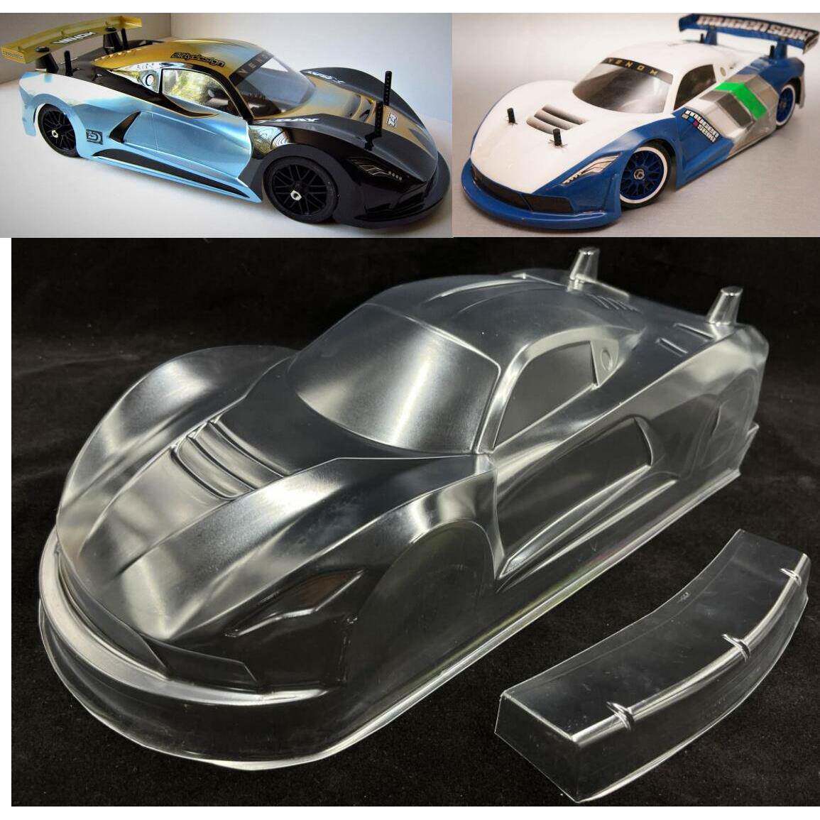 1/10平跑车壳漂移车壳BittydesignUSGTEP电房透明PC车壳190mm