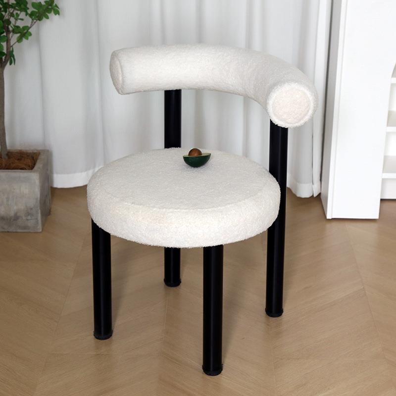 网红化妆椅梳妆台凳子女生卧室现代简约小胖椅轻奢奶油风美甲椅子