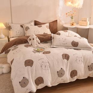 秋冬季 加厚磨毛被套单件单人150x200x230双人全棉纯棉180x220被罩