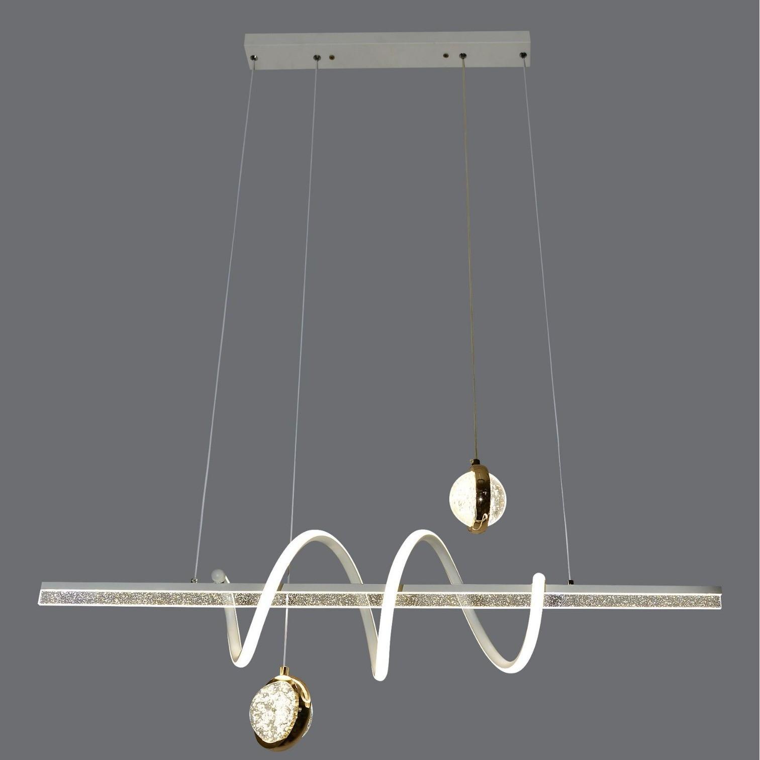 意式极简线条奶油风餐厅吊灯设计师款护眼厨房岛台办公桌一字吊灯