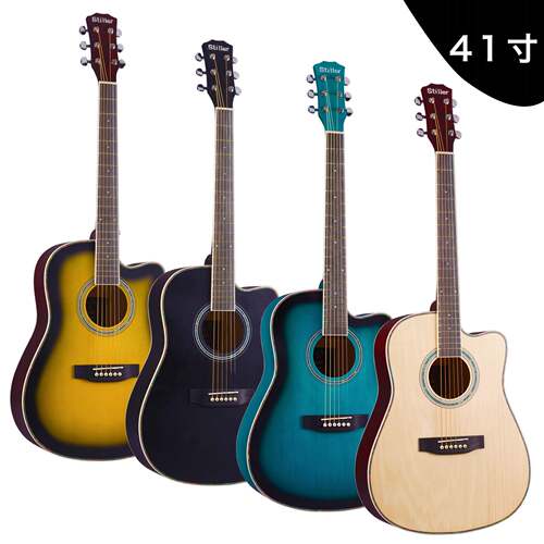 41寸民谣吉他新手普及练习琴初学者guitar哑光包边椴木吉他