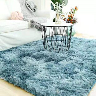 160cm扎染渐变地毯客厅卧室长毛毯北欧简约地毯沙发床边长条毯