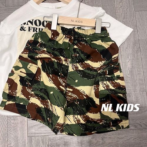 25夏季 日系儿童DD 户外露营工装风 男童男宝宝迷彩 5分短裤中裤