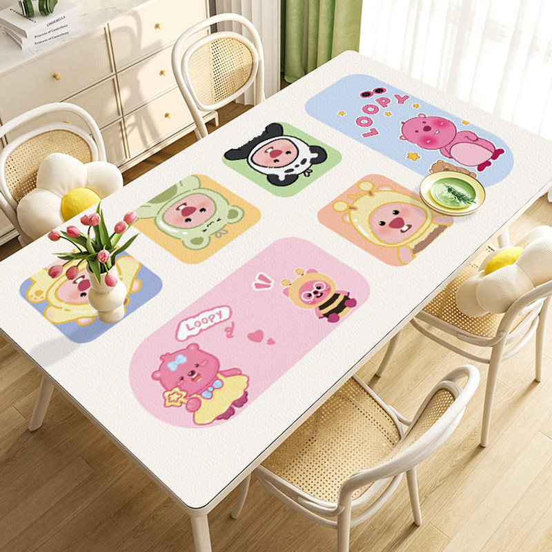 多巴胺餐桌垫免洗防油防水桌布高级感皮革台面保护垫子客厅茶几垫,居家布艺,桌布,淘宝优惠券,粉丝福利购,淘宝优惠卷