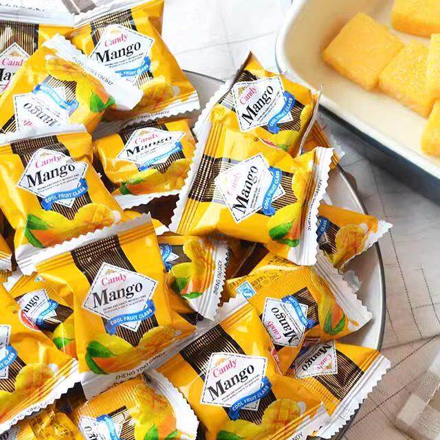 #正英mango纤果爱芒果软糖果500g散装芒果味零食喜糖休闲食品年货