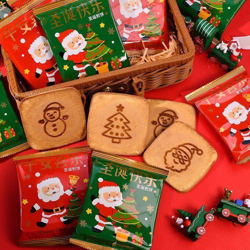 圣诞节饼干卡通鸡蛋煎饼酥脆圣诞老人高颜值儿童零食平安夜小礼物